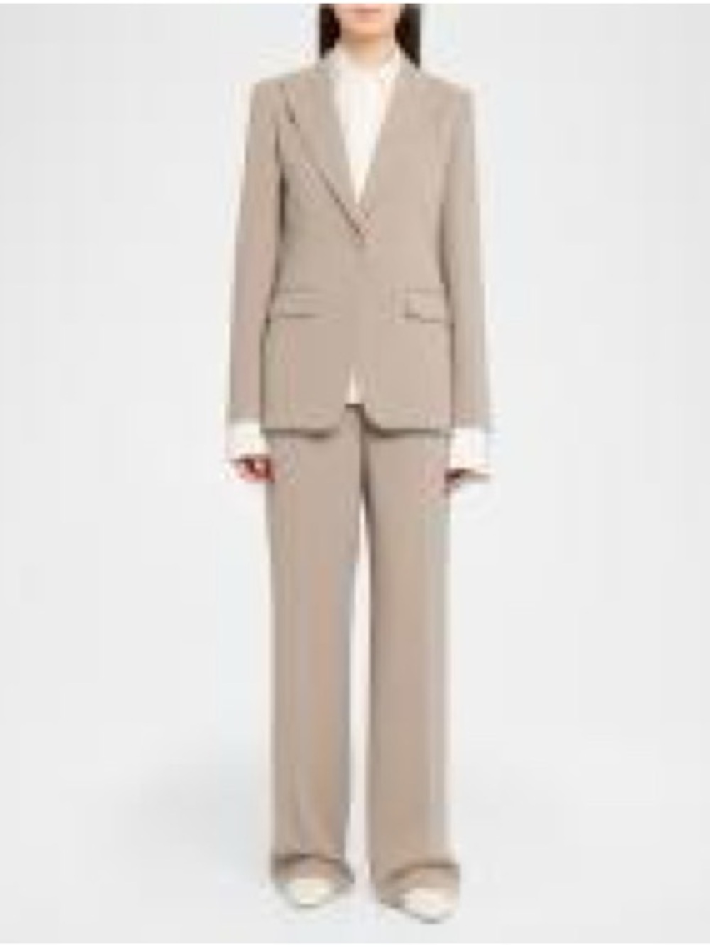 Lafayette 148 New York Gates Pant Women 18 Beige Bamboo Viscose Twill